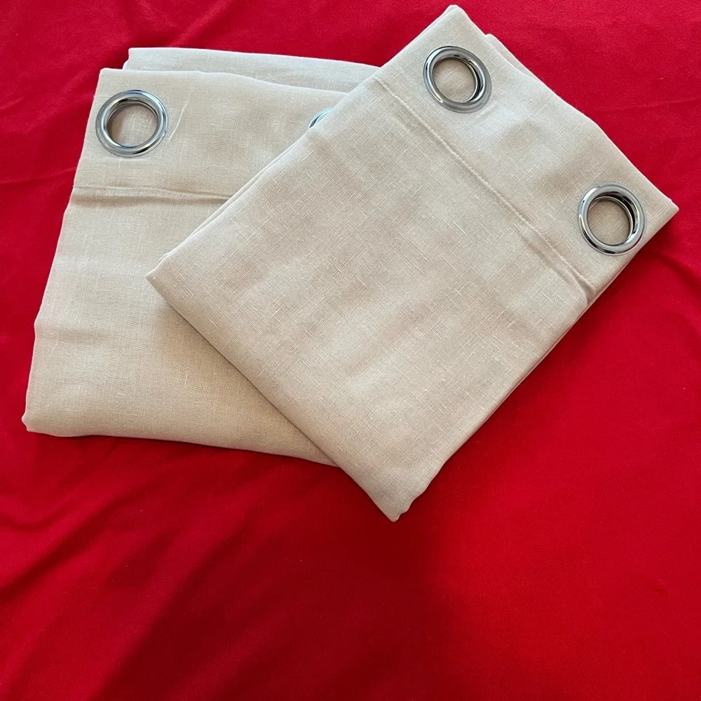 Room 2 Panels Set Extra Length Grommet Sheer Window Drapes for Bedroom 52×95 in - Picture 1 of 6